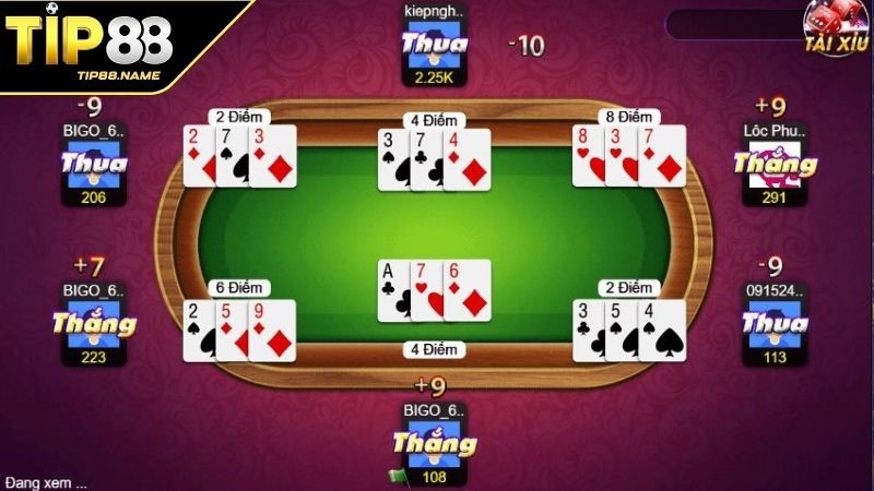 Luật chơi game bài ba cây TIP88 Luật chơi game bài ba cây TIP88