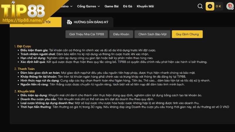 Những lưu ý khi tham gia giải trí cùng TIP88