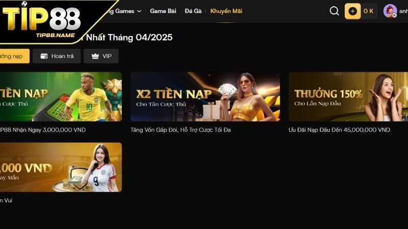 Tổng hợp các chương trình khuyến mãi TIP88 hot nhất Tổng hợp các chương trình khuyến mãi TIP88 hot nhất