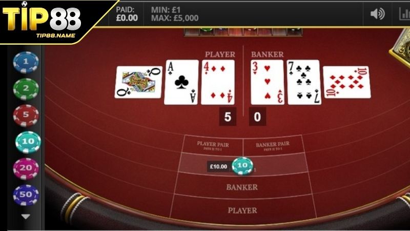 Bảng cược chi tiết trong Baccarat TIP88 Bảng cược chi tiết trong Baccarat TIP88